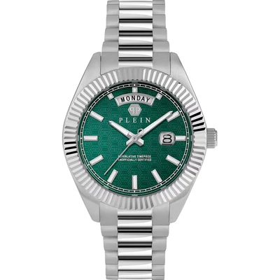 Afbeelding van Philipp Plein Date Superlative Gent PWPNA0124 Horloge Staal Zilverkleurig Ø 42 mm