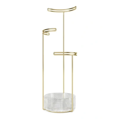 Afbeelding van Umbra Sieradenhouder Tesora Messing Glas 42x13x13cm