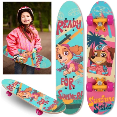 Afbeelding van PAW PATROL Skye Liberty Houten skateboard voor kinderen 61cm, antislip, licht en stabiel 20 50kg