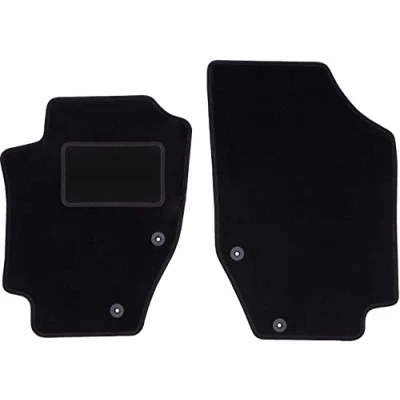 Afbeelding van Wielganizator Zwarte pasvorm voor autovloermatten, geschikt voor: Peugeot 307CC Cabrio (2003 2008) 2 delig velours automatten