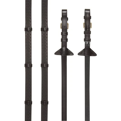Afbeelding van LeMieux Teugels Arika Soft Rubber with Stopper Bruin/Brass Cob