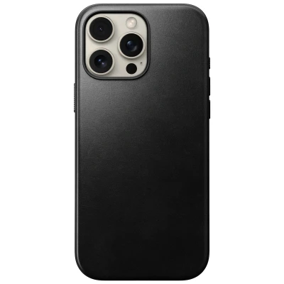 Afbeelding van Nomad Modern Leather Case iPhone 16 Pro Max Black Horween