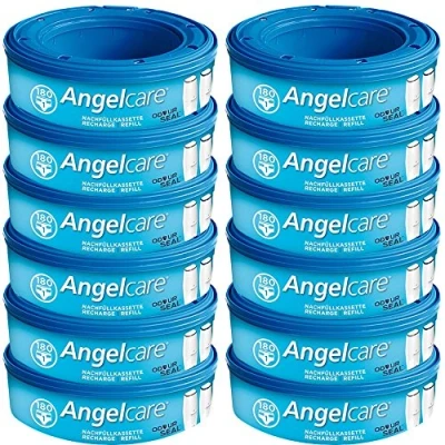 Afbeelding van Angelcare navulcassette Plus Refill 9 stuks Luieremmer recharge de poubelle à couches LOT OF