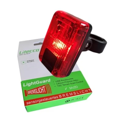 Afbeelding van Led achterlicht met remlicht Litecco LightGuard remlicht, USB