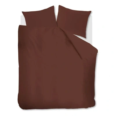 Afbeelding van Dekbedovertrek At Home by Beddinghouse Easy Brown Katoen 200 x / 220 cm 2 Persoons
