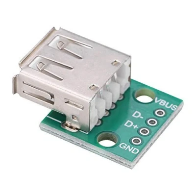 Afbeelding van Usb koppeling 10 stuks type A vrouwelijke fitting 2 54 mm adapter DIP connector Breakout Bord