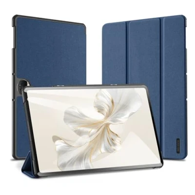 Afbeelding van Dux Ducis Tablet hoes geschikt voor Honor Pad 9 (2023) Domo Tri fold Case Auto Wake/Sleep functie Donker Blauw