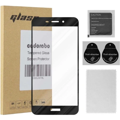 Afbeelding van Cadorabo Screenprotector geschikt voor Honor 6C PRO Volledig scherm pantserfolie Beschermfolie in TRANSPARANT met ZWART Gehard (Tempered) display beschermglas 9H hardheid 3D Touch