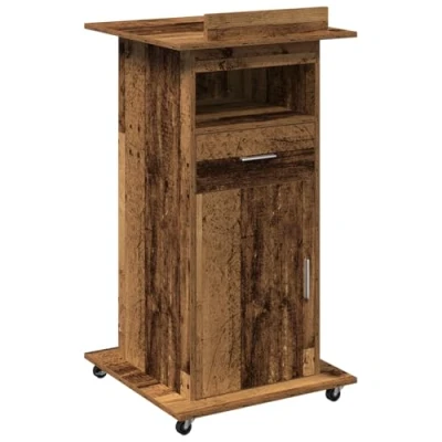Afbeelding van vidaXL Spreekstoel Oude hout Gerecycled Middelgroot Werktafel