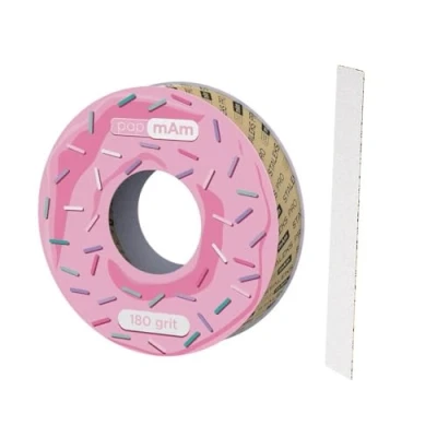 Afbeelding van STALEKS PRO Bobbinail Papmam Expert Wegwerpvijl, wit, voor donut vijldispenser, 6 m, korrel 180