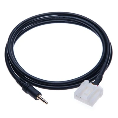 Afbeelding van Aux IN Muziek CD Interface Adapter Audio Jack Kabel Lead Compatibel met Samsung Galaxy, HTC ONE, Huawei, Sony Xperia Lumia, LG Phone, MP3 speler naar Mazda 6, 3, 5, 2, MX5, RX8, M6, M3, Besturn B70