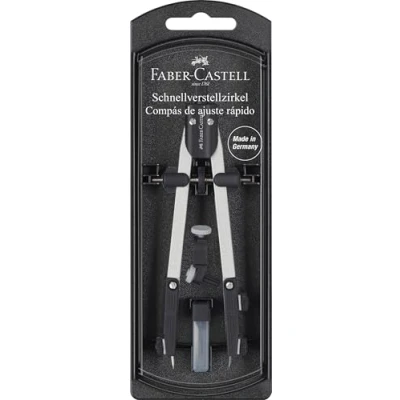 Afbeelding van Faber Castell 32722 8 Snelverstelpasser met centrale schroef, scharnieren aan beide armen en reserveaccessoires