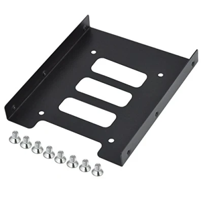 Afbeelding van TRIXES Zwart metaal 2,5 inch SSD tot 3,5 Interne harde schijf montagekit Beugel voor Hoogwaardige montagevervanging