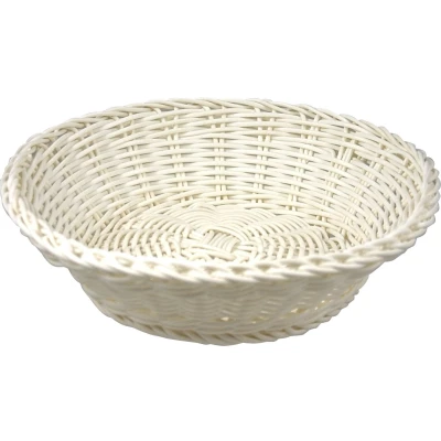 Afbeelding van Ronde broodmand/serveermand wit kunststof D20 x H8 cm broodmand