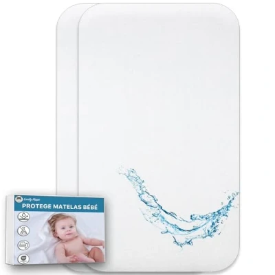 Afbeelding van Lovely Hippo matrasbeschermer Cododo 100% waterdicht, Öko Tex absorberende en ademende voor baby&#039;s zonder behandeling waterdicht (50 x 83 cm (2 stuks)