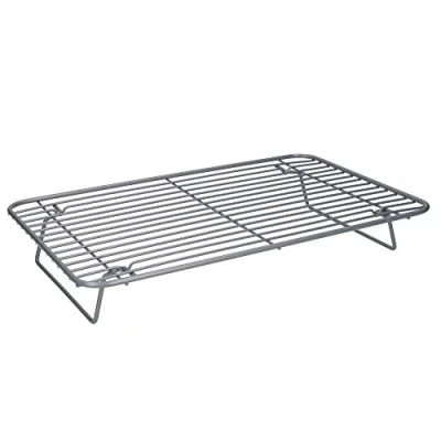 Afbeelding van KitchenCraft MasterClass Smart Ceramic Braad /Koelrek, Koolstofstaaldraad, 35,7 x 23 5,3 Centimeter, Grijs, MCCER08GRY