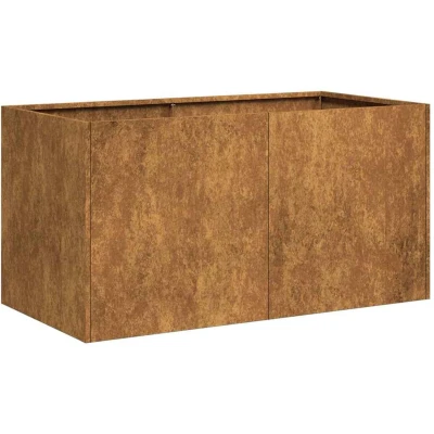 Afbeelding van Plantenbak roestig 80x40x40 cm weervast staal