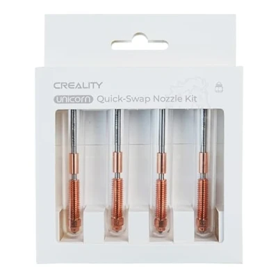 Afbeelding van Officiële Creality K1C sproeiers 0,4 mm, 0,6 0,8 4 stuks, eenhoorn quick swap 3D printer mondstukset, Ender 3 V3 spuitmonden koperlegering en geharde stalen mondstuk voor K1C,