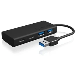 Afbeelding van ICY BOX HUB1426 U3 interface hub USB 3.0 (3.1 Gen 1) Type A 5000 Mbit/s Zwart