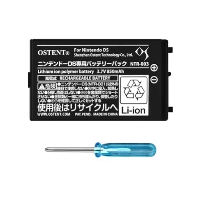 Afbeelding van OSTENT 850 mAh oplaadbare lithium ion batterij + Tool Pack Kit compatibel met Nintendo DS NDS