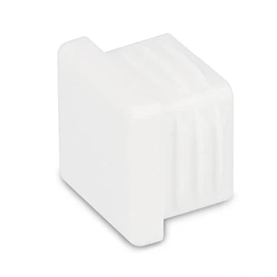 Afbeelding van GLEITGUT 4 x lamellenpluggen rechthoekig, wit, stop voor hoekige buis, buisstop, vierkante buis (25 25 mm)