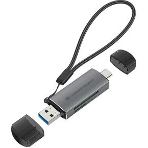 Afbeelding van Conceptronic BIAN05G geheugenkaartlezer USB 3.2 Gen 1 (3.1 1) Type A/Type C Grijs