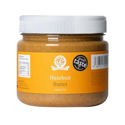 Afbeelding van Nutural World Gladde Hazelnoten boter (1kg) 100% Pure/enkelvoudig ingrediënt Winnaar van de Great Taste Award