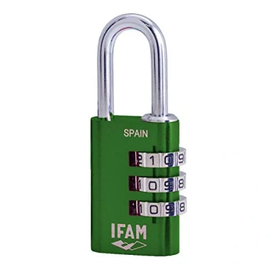 Afbeelding van Combinatieslot IFAM Combi30 Groen Aluminium Chroomstaal (3 cm)