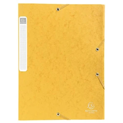 Afbeelding van Exacompta Elastobox Cartobox rug van 4 cm, geel, kwaliteit 7/10e
