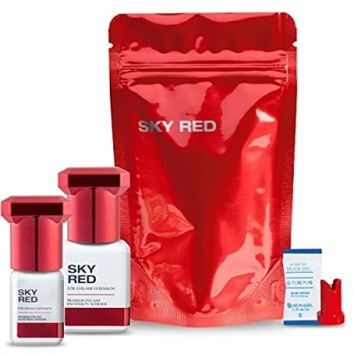 Afbeelding van SKY, wimperlijm, SKY Glue (5 ml, kleur deksel), wimperverlenging, lange houdbaarheid, ultra sterke grip, wimpers, nieuwe lijm, van types: Red
