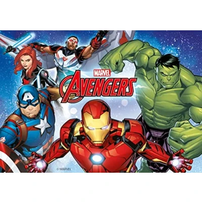 Afbeelding van Dekora Avengers Eetbare wafel Taartdecoratie Verjaardagen van kinderen