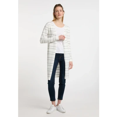 Afbeelding van Dreimaster Maritim Dames Cardigan SCHMUDDELWEDDA XS/S / Off White Grijs Melange 50% Viscose 28% Polyester 22% Nylon