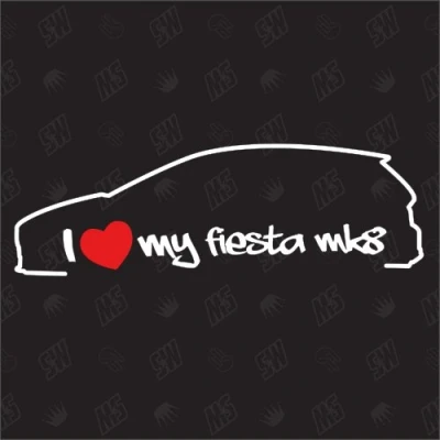 Afbeelding van speedwerk motorwear Love My Fiesta MK8 sticker compatibel met Ford vanaf bouwjaar 2017