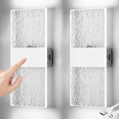 Afbeelding van LED Wandlamp Touch Bediening, USB Oplaadbare Batterij Wandverlichting, 2 Modi, Wit Draadloze Magnetische Installatie, 3W Moderne Binnen Met Schakelaar, 6500K Instelbare Helderheid pack