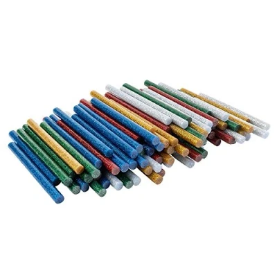 Afbeelding van Ideen mit Herz Universele lijmpatronen lijmsticks voor kleine lijmpistolen hete Ø 7 mm 10 cm lang 100 stuks (5 kleuren met glitter zilver, goud, rood, groen, blauw)