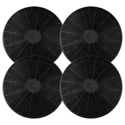 Afbeelding van vhbw 4 x actieve koolstoffilter, vervanging voor KKT kolbe K606, K122 afzuigkap, 17,5 cm