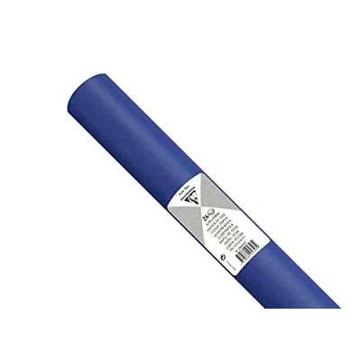 Afbeelding van Clairefontaine Ref 394013C Papierrol van vloeipapier (24 vellen) 50 x 75cm vellen, 18gsm materiaal Geschikt voor het inpakken, kaarten maken en knutselen Frans Blauw