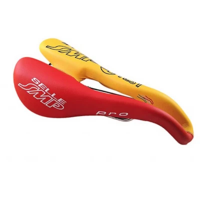 Afbeelding van SMP zadel Pro Type geel/rood TESTZADEL