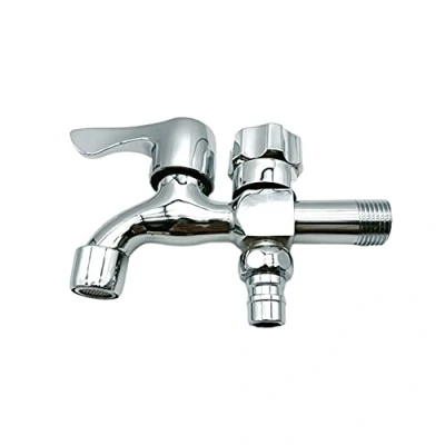 Afbeelding van Zhioudz Dubbele Kraan, 1/2 inch Hoogwaardig Messing, Universele Kraan Met Aansluiting, Kogelkraan Voor Tuin, Huishouden &amp; Industrie