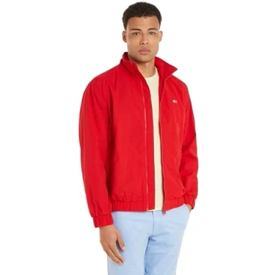 Afbeelding van Tommy Jeans Heren TJM ESSENTIAL JACKET EXT, diep karmozijnrood, XS, Diepe Crimson, XS