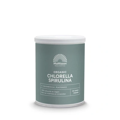 Afbeelding van Mattisson Organic Chlorella Spirulina, 125 gram