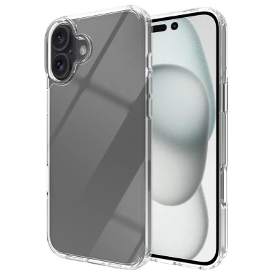 Afbeelding van Apple iPhone 16 Plus Hoesje Kunststof Accezz Backcover/Softcase Transparant Telefoonhoesje Shockproof/Valbescherming