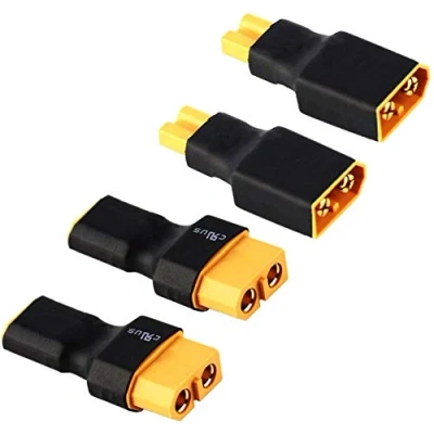 Afbeelding van 2 paar geen draden XT30 naar XT60 plug vrouwelijke mannelijke adapter draadloze connector voor RC FPV drone auto lipo NiMH batterijlader ESC