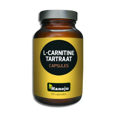 Afbeelding van Hanoju L carnitine &amp; tartraat, 90 Veg. capsules