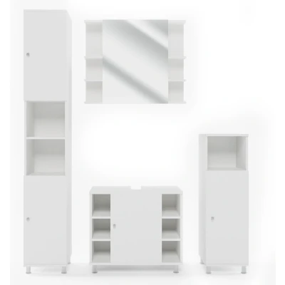 Afbeelding van Vicco Badkamermeubel set Fynn, Wit, 4 delen