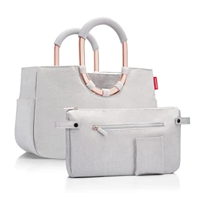 Afbeelding van Reisenthel Loopshopper M Shopper 12L Frame Twist Sky Rose Grijs