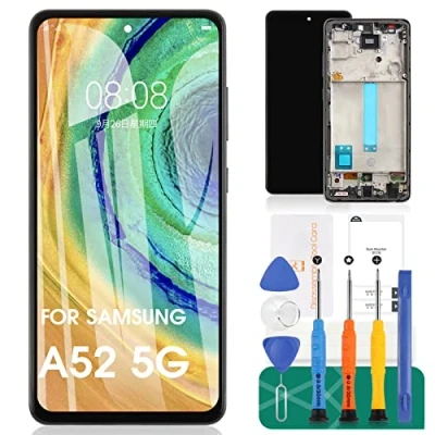 Afbeelding van TFT voor Samsung Galaxy a52 5g Screen Vervanging LCD digitizer SM A526B A526U Display Touchscreen Montage Reparatie Deel met Frame (geen Vingerafdruk)