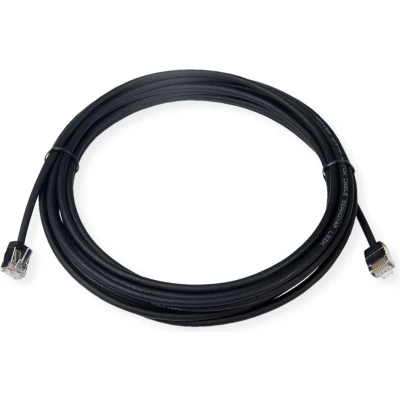 Afbeelding van ROLINE U/FTP DataCenter Patchkabel Cat.6A (Klasse EA), LSOH, dun, extra korte stekker, zwart, 1,5 m