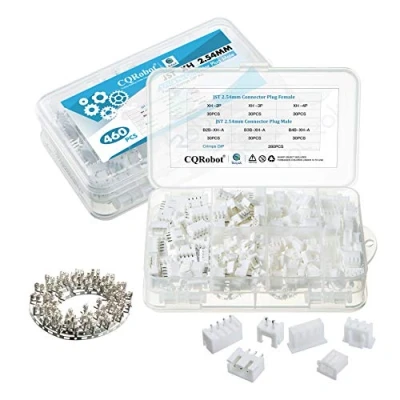 Afbeelding van CQRobot 90 sets/460 stuks JST XH 2,54 mm pitch 2/3/4 polige industriële schakeling geïntegreerde stopcontacten en stekkers, adapterklemmen, mannelijk vrouwelijk connector, vrouwelijke krimppinnen