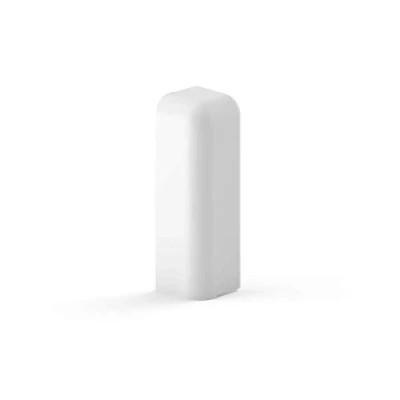 Afbeelding van Habengut eindkap uitvoering links voor plint 70 mm gemaakt van PVC, kleur: Wit Inhoud: 1 stuk een schone afwerking
